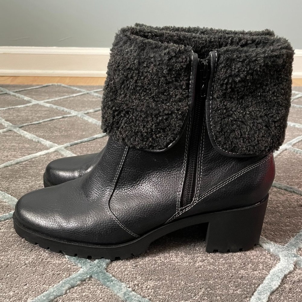 Aerosoles Faux Fur Black Boots